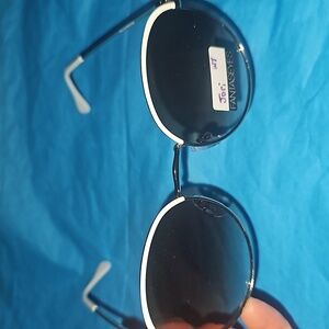 Partial White Rimmed Sunglasses